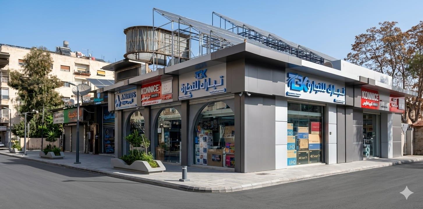 مجمع تجاري بزاوية مميزة